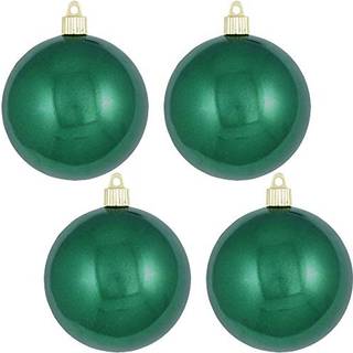 Jul af Krebs 4 """" (100 mm) Shiny Blarney Green [4 stykker] Solid kommerciel kvalitet indendørs og udendørs knustproof plast UV og vandbestandig k