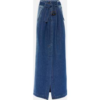 Dries Van Noten Savannas high-rise denim maxi skirt - blue - XS