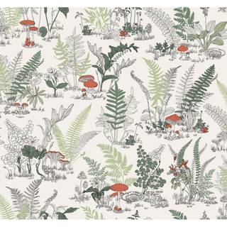 York Wallpaper Mushroom Garden Toile RT7891