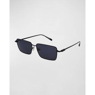 Ferragamo Mand SF309S 002 Solbriller Metal Sort Sort Firkantet Normal Normal