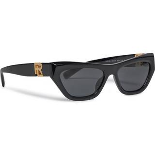 Ralph Lauren Kvinde RL8218U THE KIERA 500187 Solbriller Acetat Sort Grå Cat Eye Normal