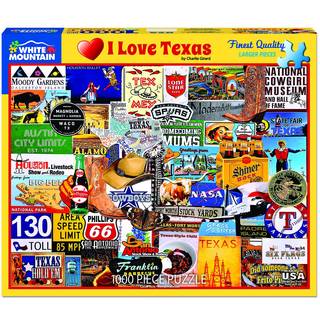 White Mountain Puslespil Jeg elsker Texas 1000 brikker puslespil