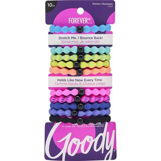 Goody Neon Farvet Forever Hair Elastics Assortered Colours 10ct