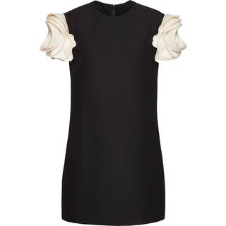 Valentino CrÃªpe Couture floral-appliquÃ© minidress - black - XS