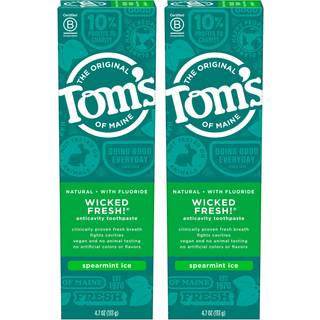 Tom's of Maine Natural Wicked Fresh! Fluorid tandpasta spearmint 4,7 oz. 2-pack