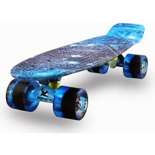 Skateboards komplet mini cruiser retro skateboard til børne drenge ungdommer begyndere 22 tommer (den stjerneklar himmel)