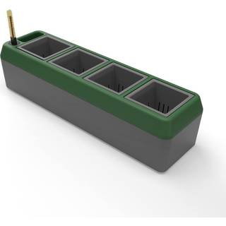 Bio Green Provence Self Watering Plantagers - 4 -Herb Window Boxes Plantakers med vandstandindikator - Windowsill Planter - Modern Pot Design - P