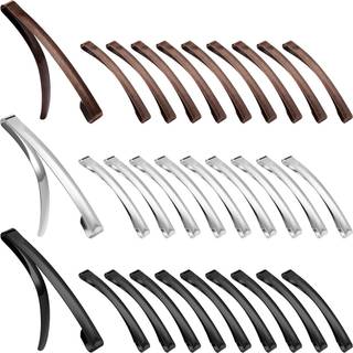 30 stykker Open Center Metal Barrettes Anti-Slip Metal Hair Clip til kvinder forskellige farver