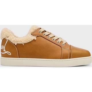 Christian Louboutin Vierissima shearling-trimmed sneakers - brown - EU 39