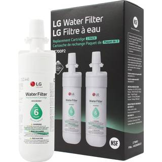 LG LT700P2 6-måneders / 200 gallon køleskab Udskiftning Vandfilter 2 tælling (pakke med 1) Hvid