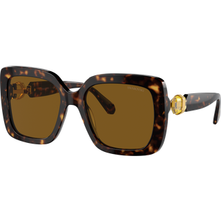 Swarovski Kvinde SK6001 100283 Solbriller Acetat Skildpadde Brun Firkantet Polariseret