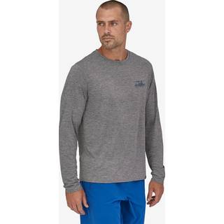 Patagonia L/S Cap Cool Daily Graphic Shirt Funktionsshirt Herrer størrelse XS farve grå
