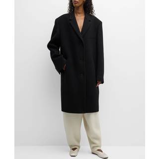 The Row Ardon oversized wool-blend coat - black - S