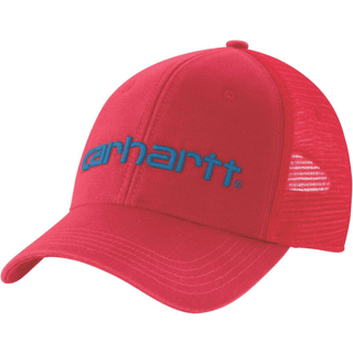 Carhartt Canvas Mesh-Back Logo Graphic Cap Fire Red, ONESIZE