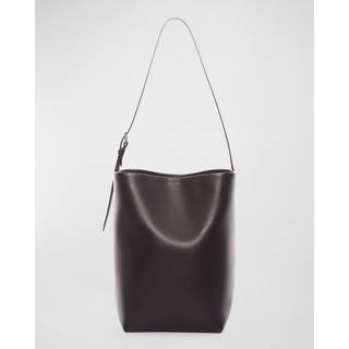 The Row N/S Medium leather shoulder bag - black - One Size