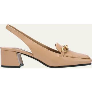 Jimmy Choo Diamond Tilda 45 leather slingback pumps - white - EU 36