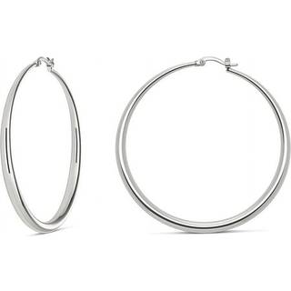 Milla 14k guldbøjleøreringe til kvinder sølvbøjleøreringe og roseguldøreringe med gradueret krumning (sølvbelagt/medium - 2,4 in)