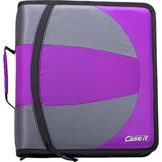 Case -It the Dual 2 -in -1 Zipper Binder - To 1,5 tommer D -ringe - inkluderer blyantpose - flere lommer - 600 arkkapacitet - leveres med skulder