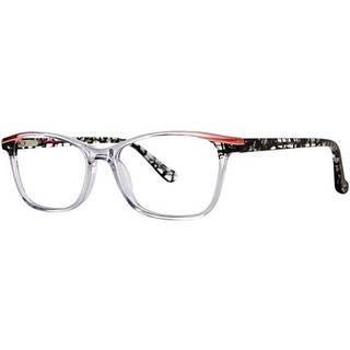 Kensie IYKYK Peach Labyrinth 47 Briller Kvinder Krystalklar - Transparent Grey Red - 47mm