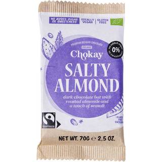 Chokay Bar Salty Almond Økologisk - 70 g