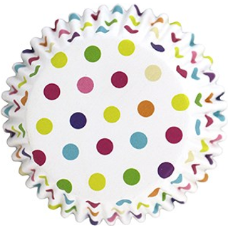 Multi Polka Dots Muffinsforme, Metalfolie - 30 stk, PME