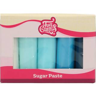 FunCakes Rolled Fondant Multipack Blå Nuancer 5 x 100g