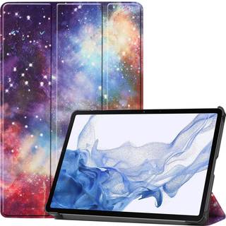 Samsung Galaxy Tab S9 Imiteret Læder Flip Cover - Galakse