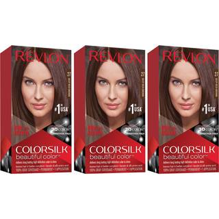 Revlon Permanent h?rfarve Permanent h?rfarvefarverilk med 100% gr? d?kning Ammoniakfri keratin og aminosyrer 27 Deep Rich Brown 4,4 oz (pakke med
