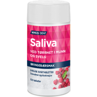 Nycodent Saliva Sugetabletter Bringbær - 100 stk.