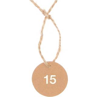 Paper Poetry Adventskalenderanhänger 24 Stück - Kraftpapier