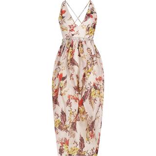 Zimmermann Matchmaker embellished floral midi dress - white - S