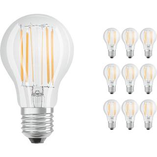 Fordelspakke 10x Ledvance CLASSIC LED E27 Pære filament klar 7.5W 1055lm - 827 ekstra varm hvid | dæmpbar - erstatter 75W