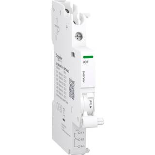 Schneider Acti9 Signal kontakt iOF 1OC 100mA til 6A for iC60 Dobbelt terminal skrueklemme top, 24...415V AC & 24…130V DC
