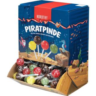 Nordthy Piratslikkepinde, ca. 90 stk. i display