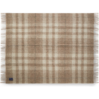 Lexington Checked Mohair Mix plaid 130x170 cm Beige/White/Gray