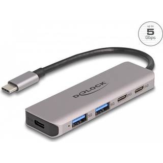 Delock USB-C Hub 3x USB-C/2x USB-A, 5 Gbps