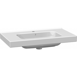 Scanbad Delta Menta håndvask 80 cm porcelæn hvid