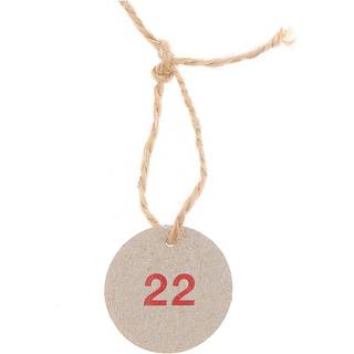 Paper Poetry Adventskalenderanhänger 24 Stück - Graukarton