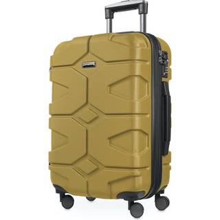 X-Kölln – Handgepäck Koffer, Hartschale Herbstgold, TSA, 55 cm, 42-50 Liter