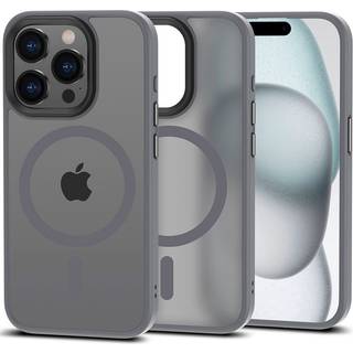 iPhone 15 Pro Max Tech-Protect Magmat Cover - MagSafe Kompatibel - Mat Titanium