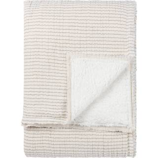 Yard Yard Natural/Grey Skye Sherpa Stripe 100% Cotton Throw