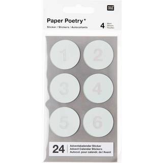 Paper Poetry Adventskalender Sticker Zahlen 1-24 - Mint