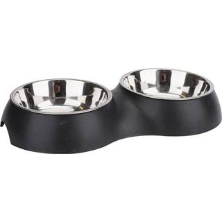 Foderskål dobbelt 33 x 17,5 cm - Petzone