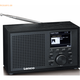 Lenco - Mono DAB+ FM-radio med Bluetooth® Sort - DAR-017BK