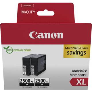 Canon PGI 2500XL BK Twin Pack - Blækpatron Sort