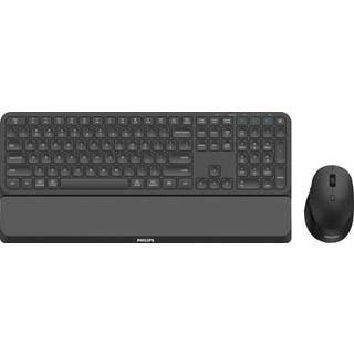 Philips 6000 series SPT6607B - keyboard and mouse set - QWERTY - Tastatur & Mus sæt - Nordisk - Sort