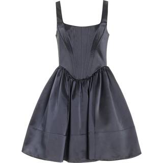 Staud Landscape satin minidress - black - XXS