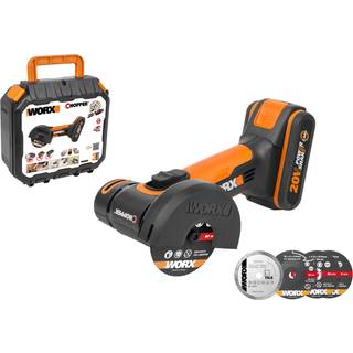 Vinkelsliber Worx WX801; 20 V; 1x2,0 Ah batt.