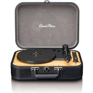 Lenco - Retro Bluetooth®-pladespiller med indbyggede højttalere Sort - TT-116BK