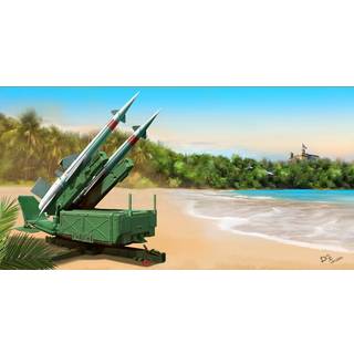 Soviet 5P71 Launcher with 5V27 Missile Pechora (SA-3B Goa) Rounds Loaded